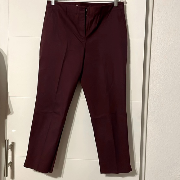 Talbots Women’s Purple Plum Slim Crop Pant NWOT Sz 10. Also have same one in Red - Picture 1 of 11